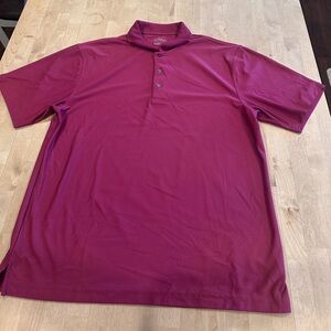 PGA Tour Red Polo Classic Short Sleeve Shirt